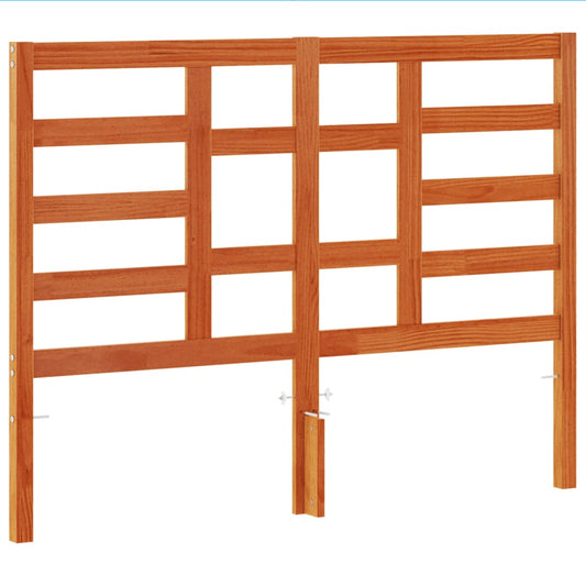 vidaXL Κεφαλάρι Καφέ Κεριού 135 εκ. από Μασίφ Ξύλο Πεύκου