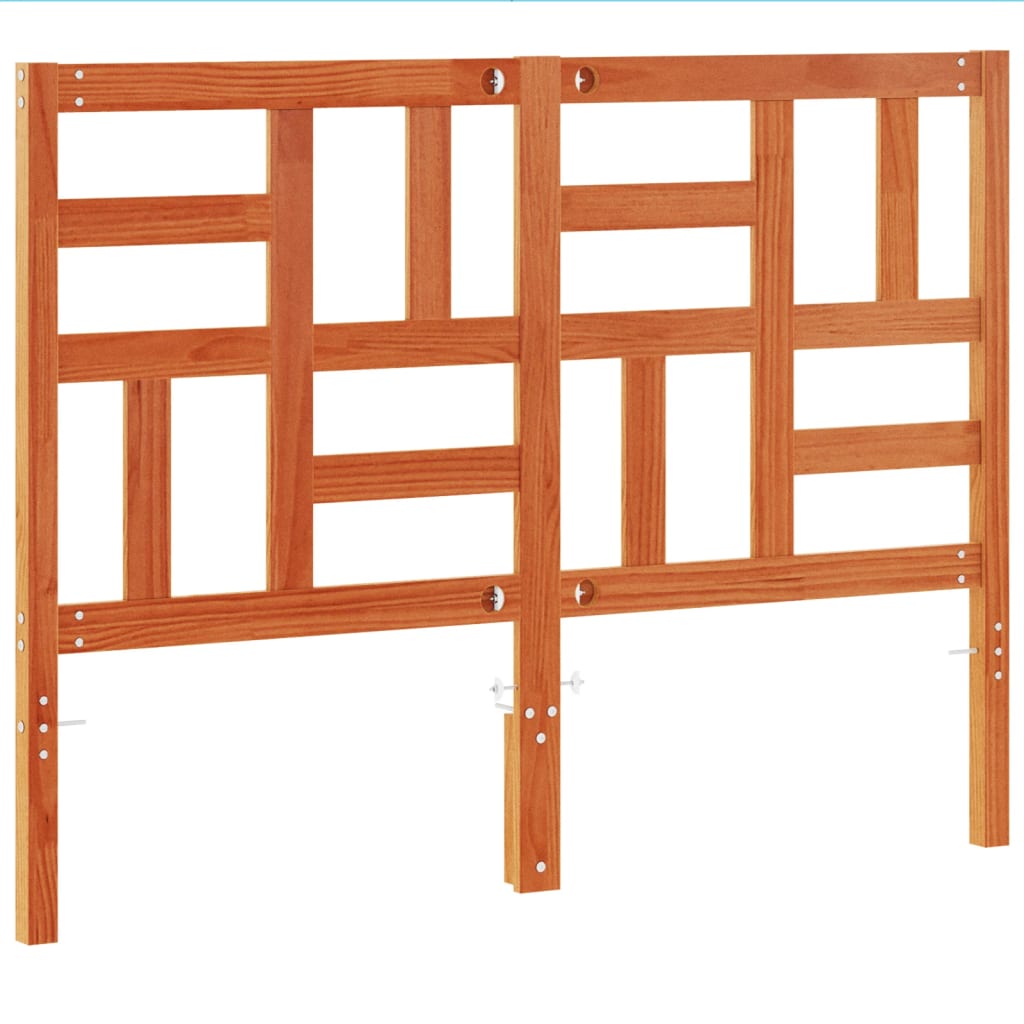 vidaXL Κεφαλάρι Καφέ Κεριού 135 εκ. από Μασίφ Ξύλο Πεύκου