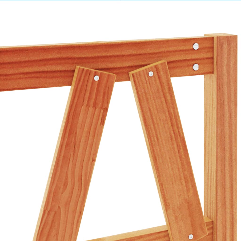 vidaXL Κεφαλάρι Καφέ Κεριού 135 εκ. από Μασίφ Ξύλο Πεύκου