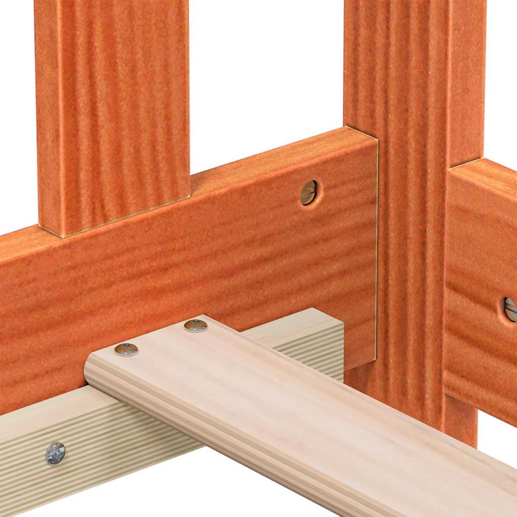 vidaXL Καναπές Κρεβάτι Χωρίς Στρώμα Καφέ 80x200 εκ. Μασίφ Ξύλο Πεύκου