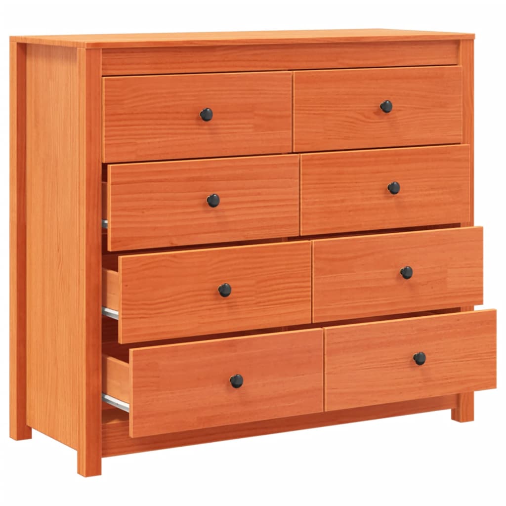 vidaXL Βοηθητικό Ντουλάπι Καφέ Κεριού 100x40x90 εκ. Μασίφ Ξύλο Πεύκου