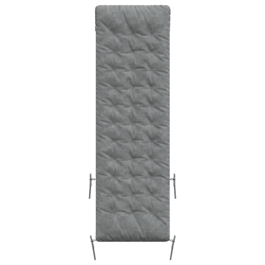 vidaXL Μαξιλάρι Ξαπλώστρας Γκρι 160x50x10 εκ. Συνθετικό Καστόρι