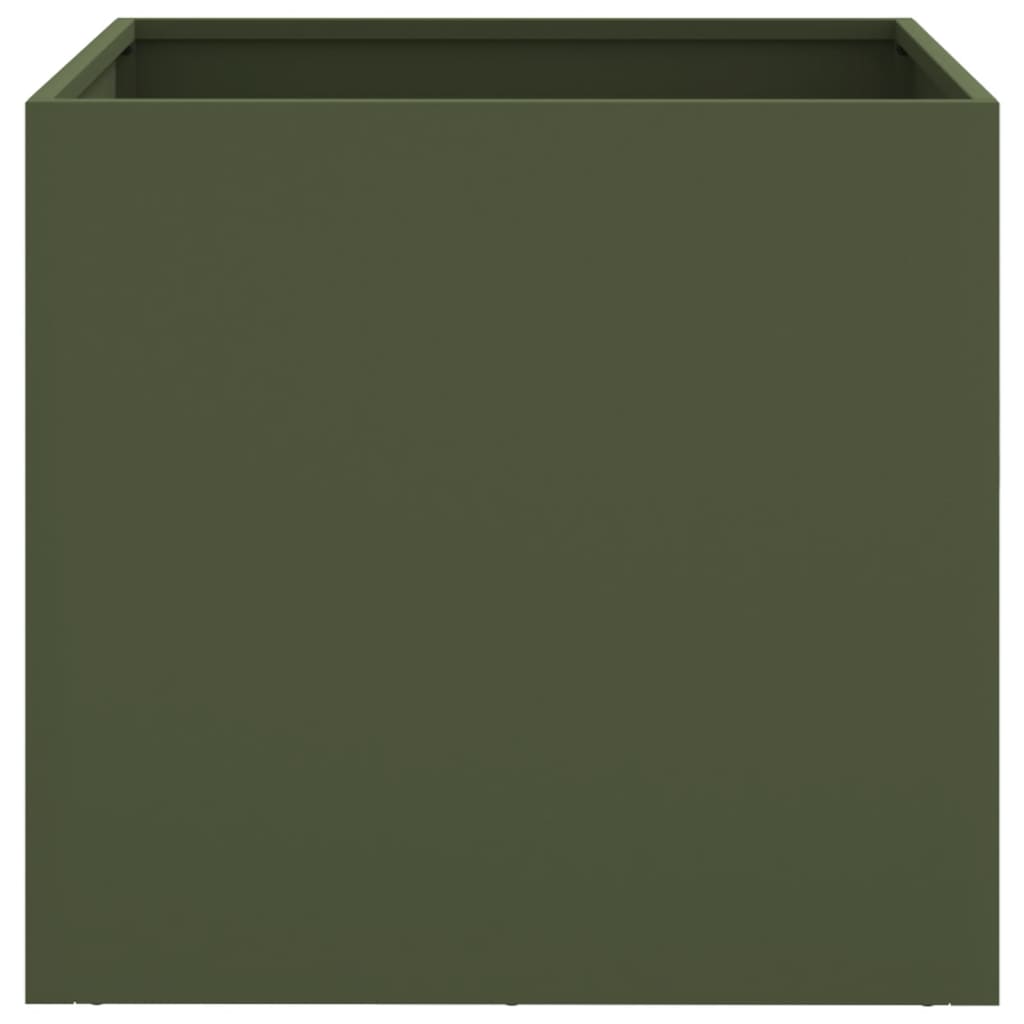 vidaXL Ζαρντινιέρες 2 τεμ. Λαδί 49x47x46 εκ. από Ατσάλι