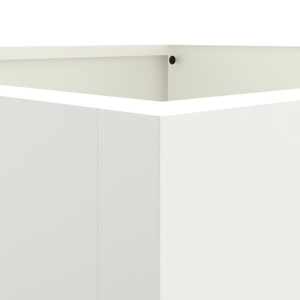 vidaXL Ζαρντινιέρα Λευκή 52x48x75 εκ. από Χάλυβα