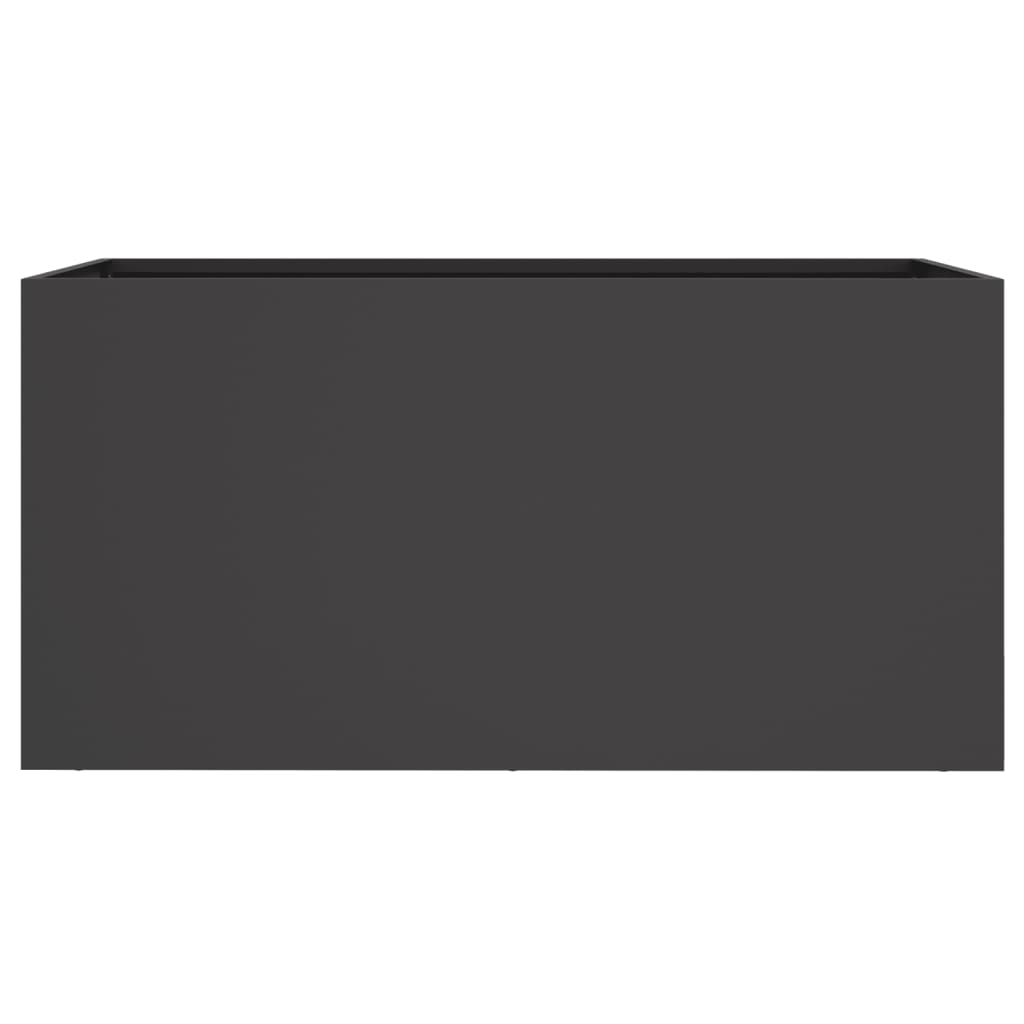 vidaXL Ζαρντινιέρα Μαύρη 62x30x29 εκ. από Χάλυβα