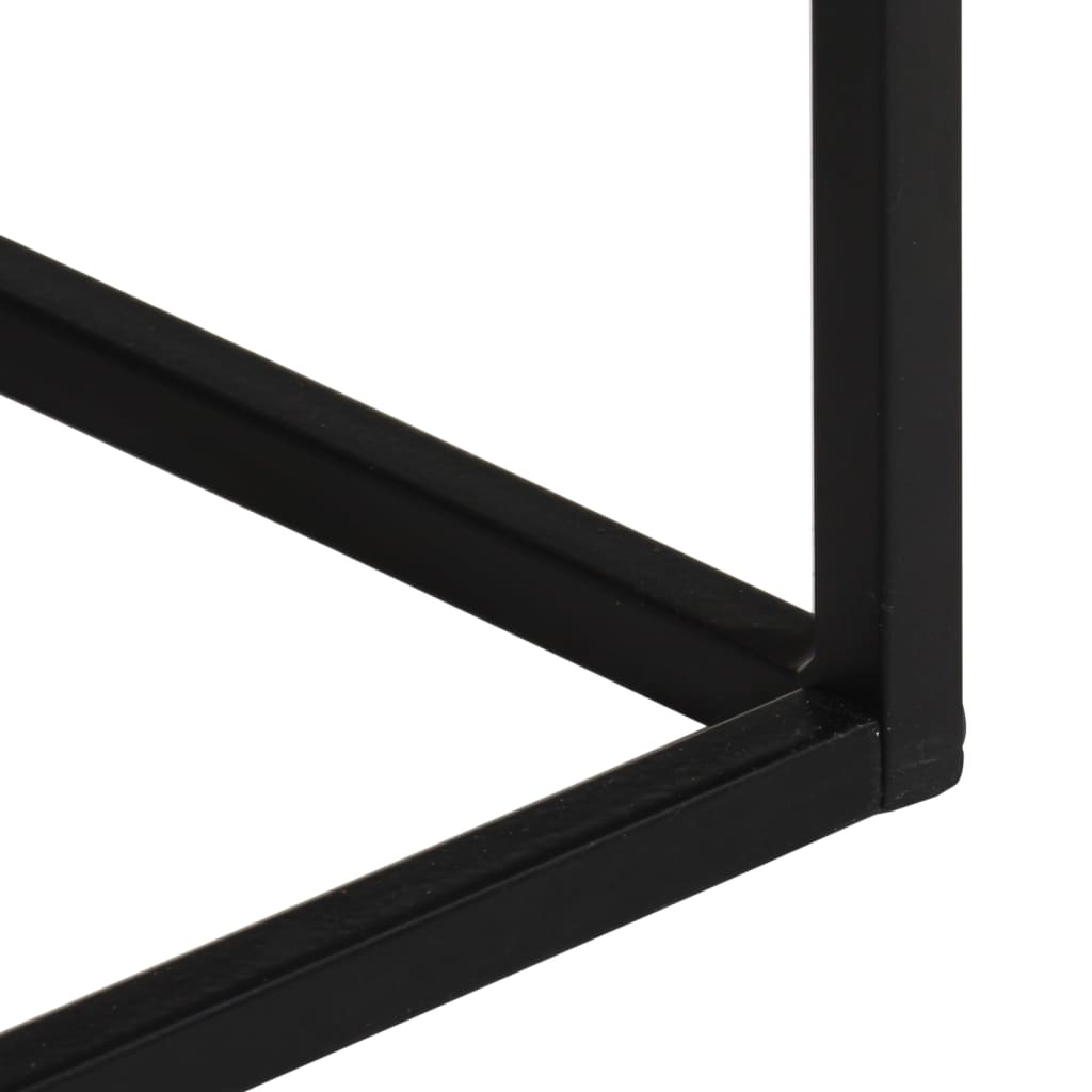 vidaXL Τραπέζι Κονσόλα 110x30x75 εκ. Μασίφ Ακατ. Ξύλο Μάνγκο/Σίδηρο