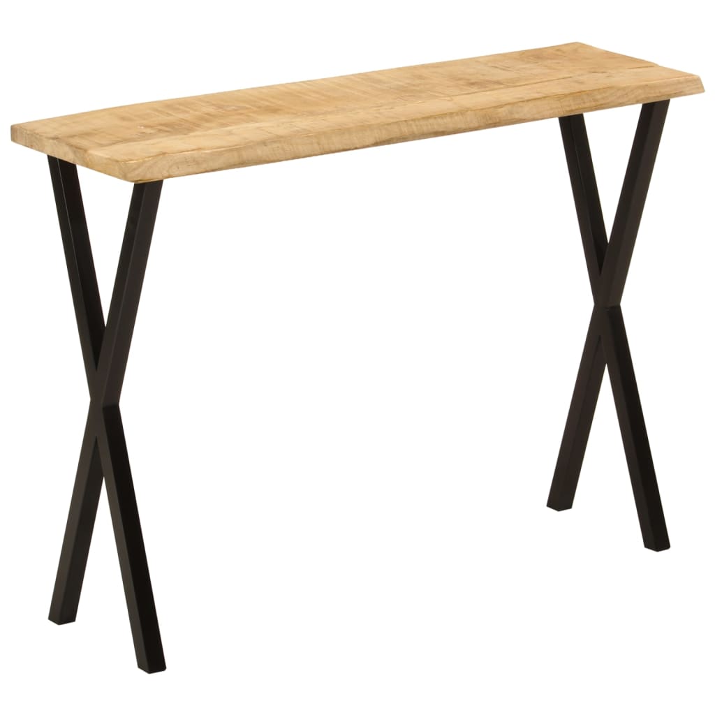 vidaXL Τραπέζι Κονσόλα με Live Edge 105x33x76 εκ. Μασίφ Ξύλο Μάνγκο