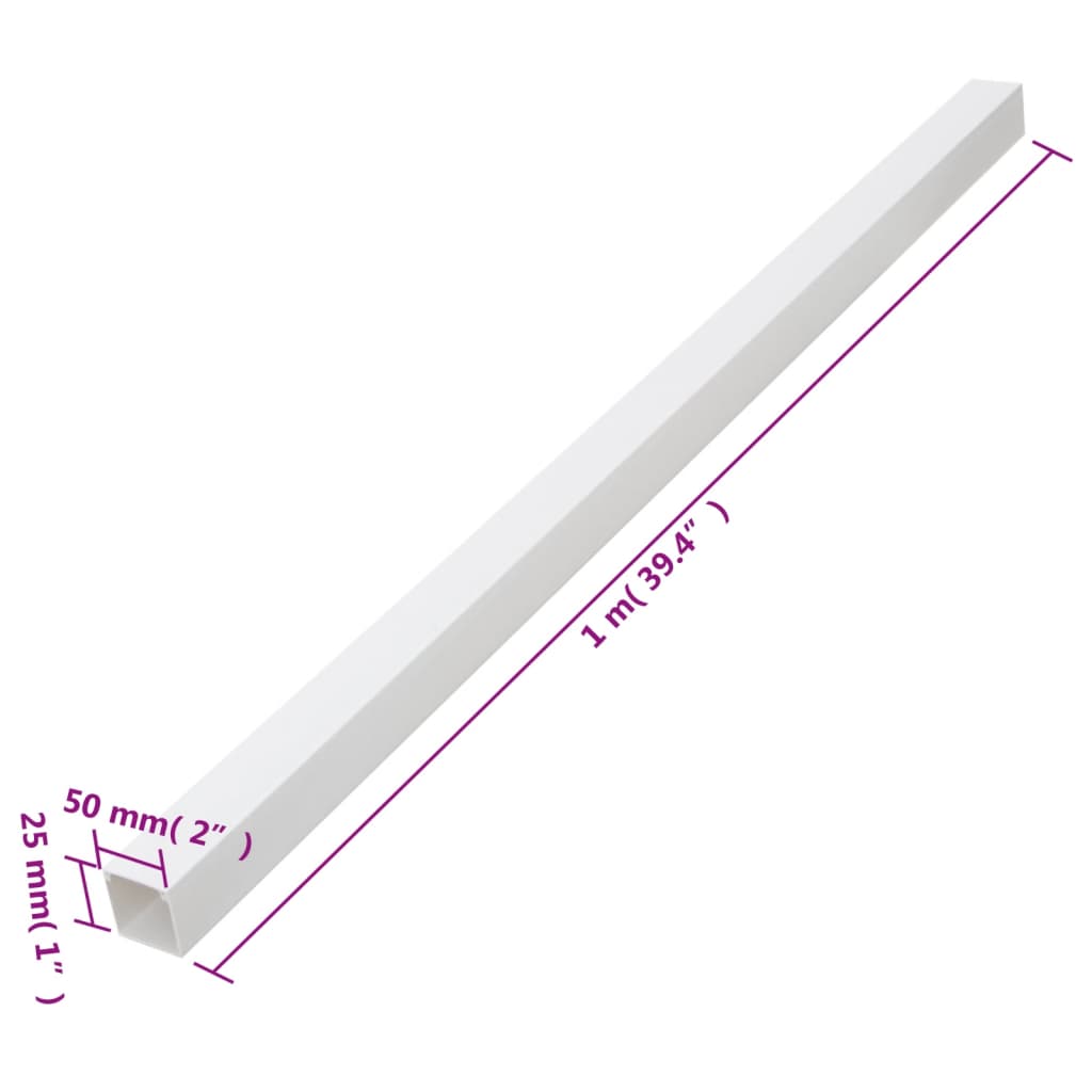 vidaXL Κανάλι Καλωδίων 50 x 25 χιλ. 30 μ. από PVC