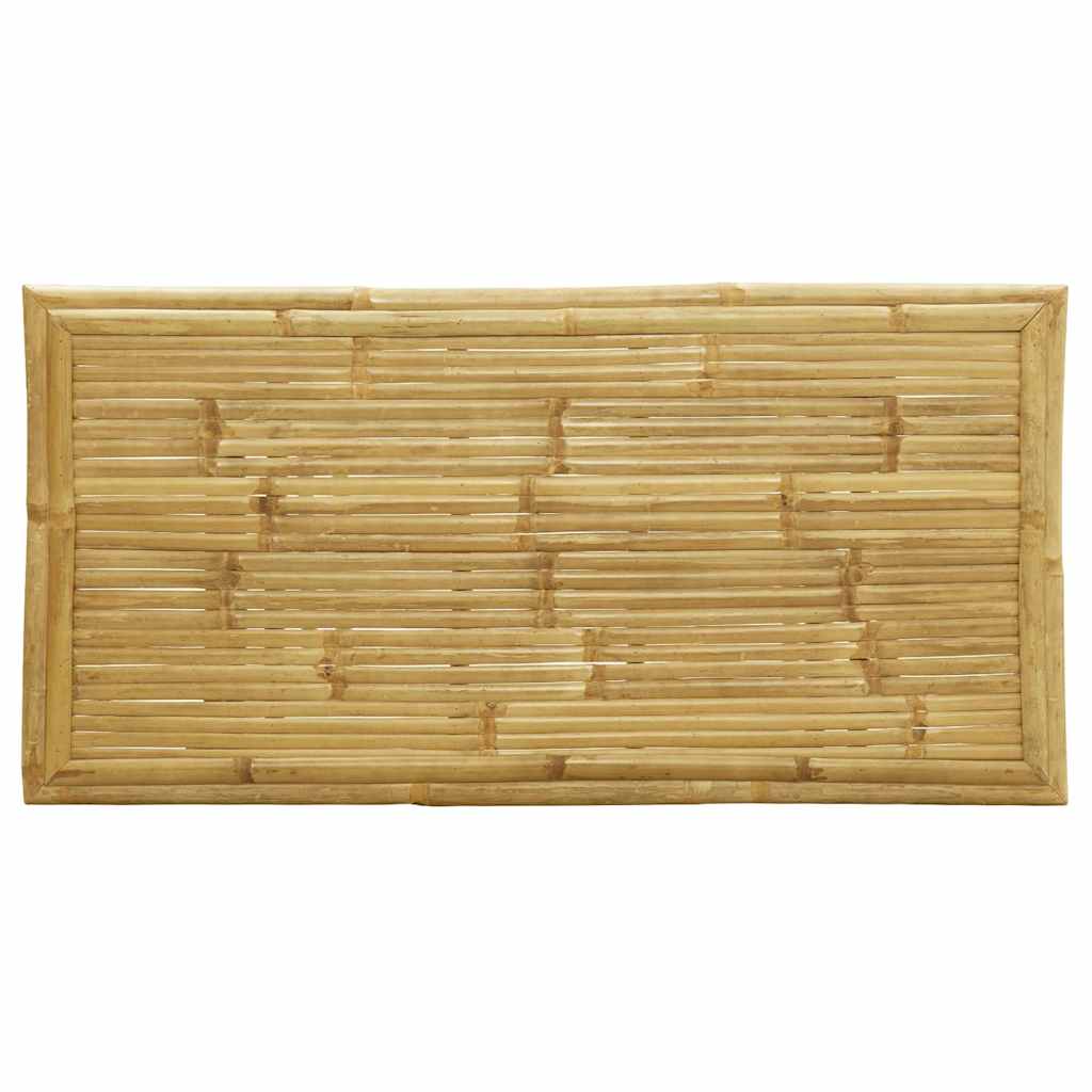 vidaXL Σετ Επίπλων Bistro Πτυσσόμενο 5 τεμ. Μπαμπού με Κρεμ Μαξιλάρια