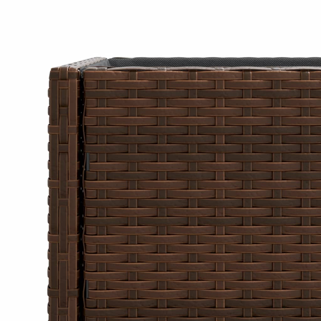 vidaXL Γλάστρες Κήπου με Ράφια 2 τεμ. Καφέ 90x40x75εκ Συνθ. Ρατάν