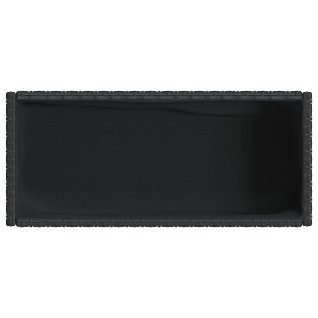 vidaXL Γλάστρες Κήπου με Ράφια 2 τεμ. Μαύρες 70x28x70 εκ Συνθ. Ρατάν