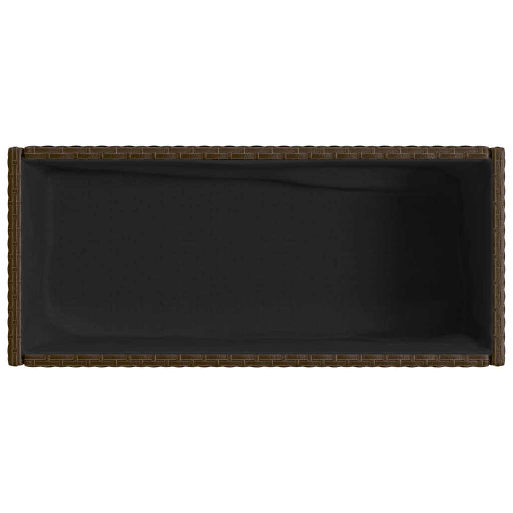 vidaXL Γλάστρες Κήπου με Ράφια 2 τεμ. Καφέ 70x28x70 εκ Συνθ. Ρατάν