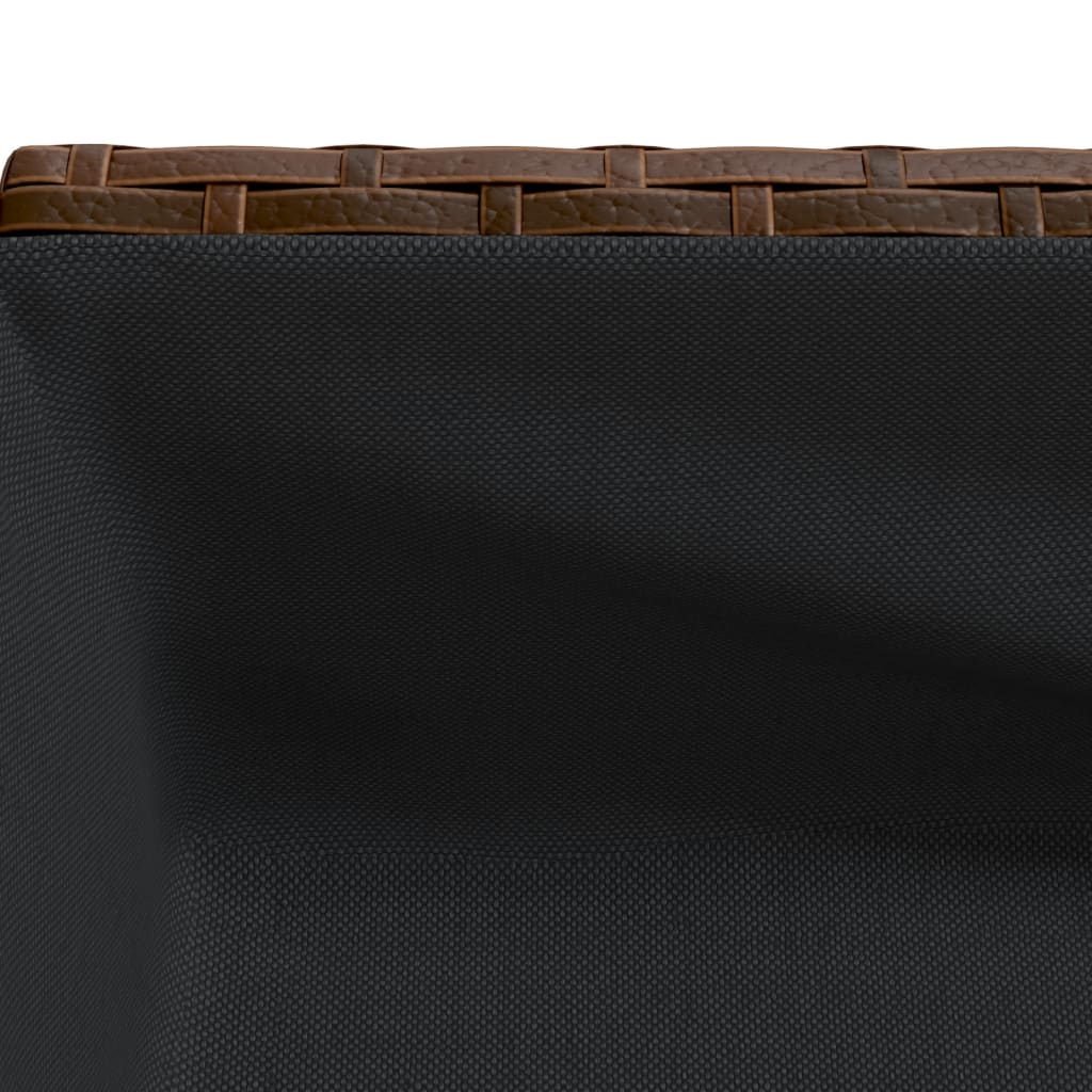 vidaXL Γλάστρες Κήπου με Ράφια 2 τεμ. Καφέ 70x28x70 εκ Συνθ. Ρατάν