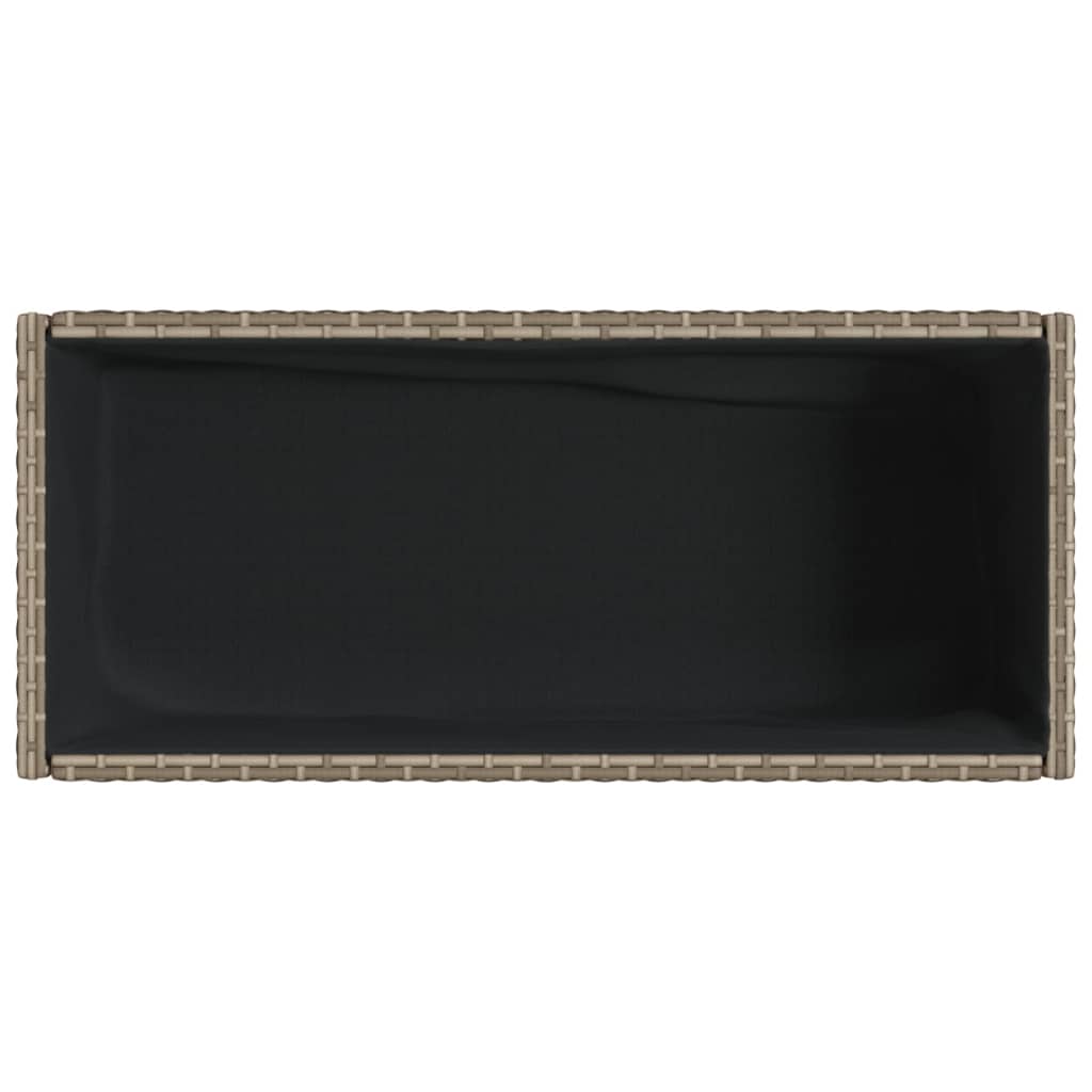 vidaXL Γλάστρες Κήπου με Ράφια 2 τεμ. Γκρι 70x28x70 εκ Συνθ. Ρατάν