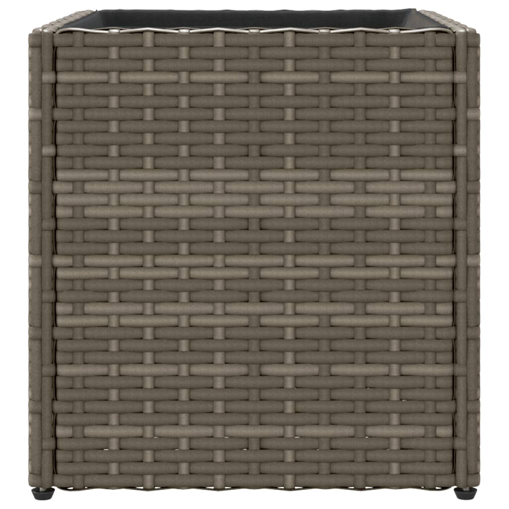 vidaXL Ζαρντινιέρες Κήπου 2 τεμ. Γκρι 36x30x32 εκ. από Συνθετικό Ρατάν