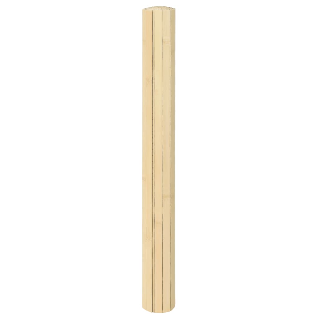 vidaXL Χαλί Ορθογώνιο Ανοιχτόχρωμο Φυσικό 100x100 εκ. από Μπαμπού