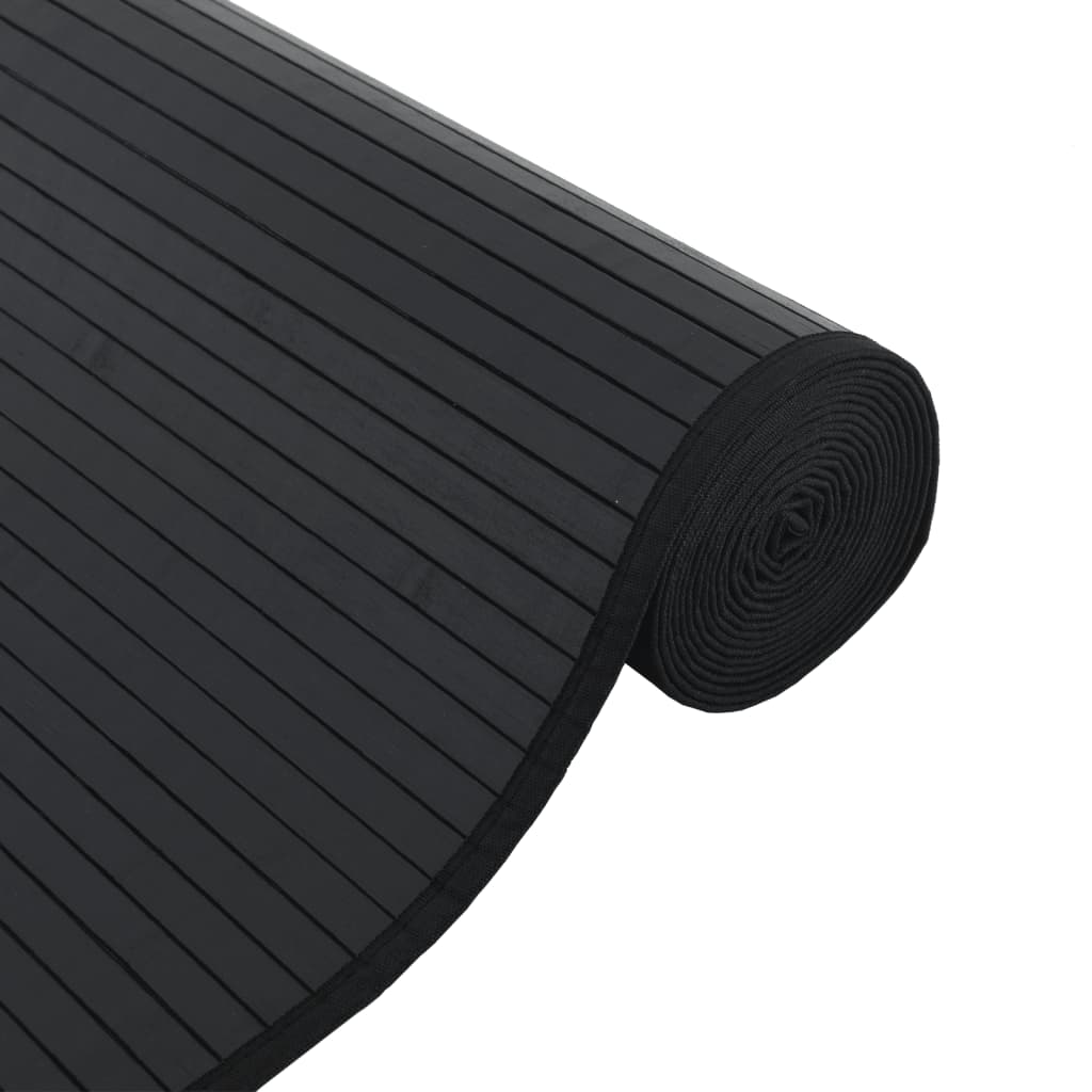 vidaXL Χαλί Ορθογώνιο Μαύρο 60x200 εκ. από Μπαμπού
