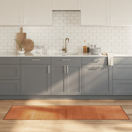 vidaXL Χαλί Ορθογώνιο Καφέ 60 x 200 εκ. Μπαμπού