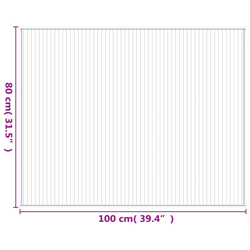 vidaXL Χαλί Ορθογώνιο Μαύρο 80x100 εκ. από Μπαμπού
