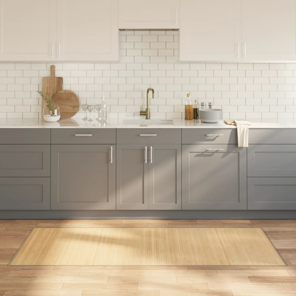 vidaXL Χαλί Ορθογώνιο Ανοιχτό Φυσικό 80 x 200 εκ. Μπαμπού