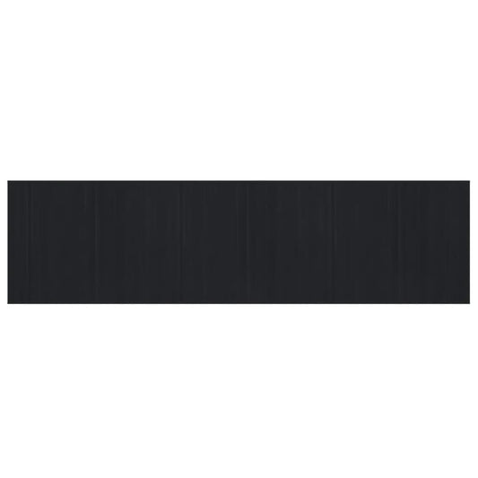 vidaXL Χαλί Ορθογώνιο Μαύρο 80 x 300 εκ. Μπαμπού