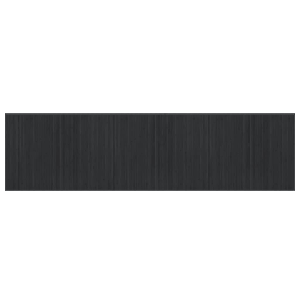 vidaXL Χαλί Ορθογώνιο Γκρι 80 x 300 εκ. Μπαμπού