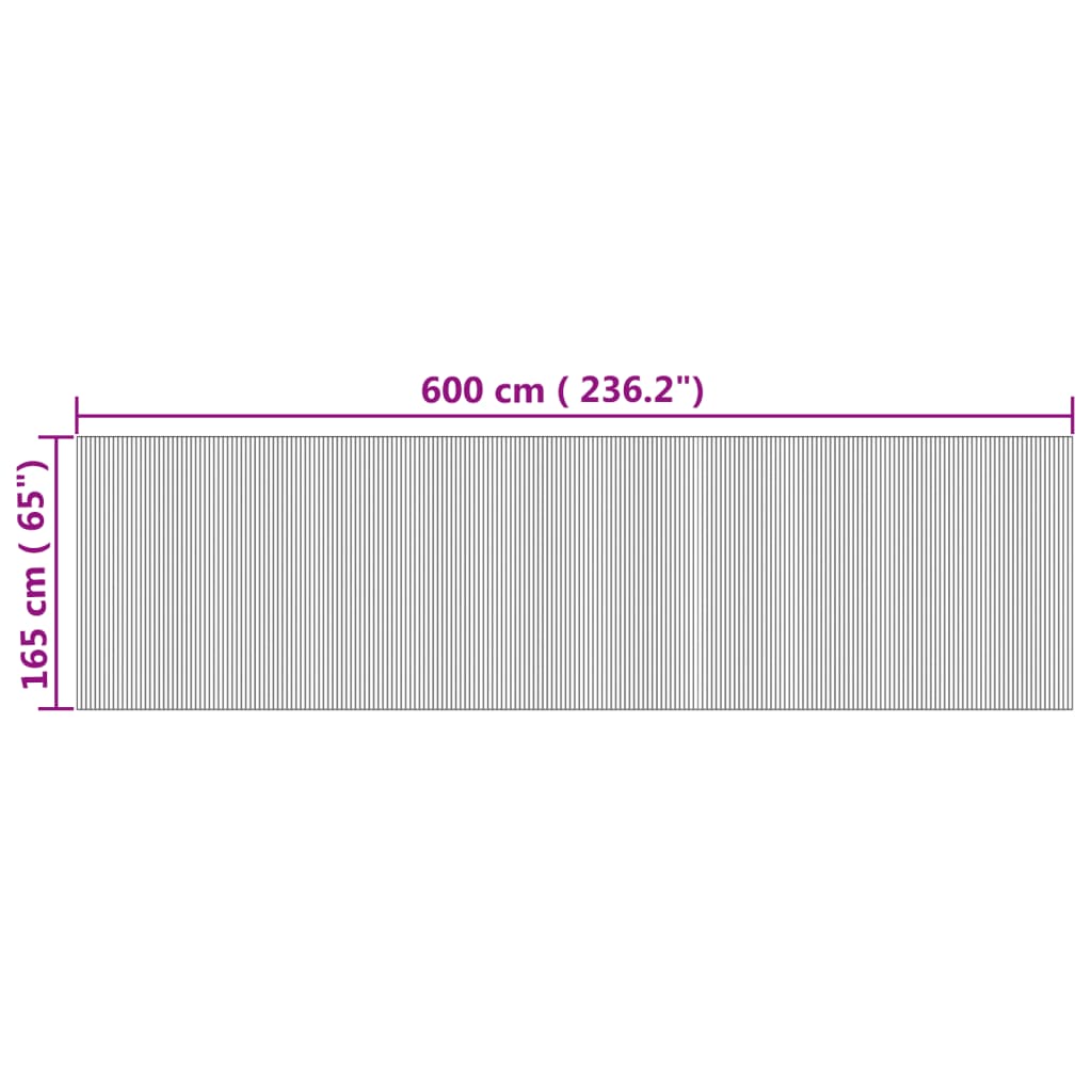 vidaXL Διαχωριστικό Δωματίου Φυσικό 165 x 600 εκ. από Μπαμπού