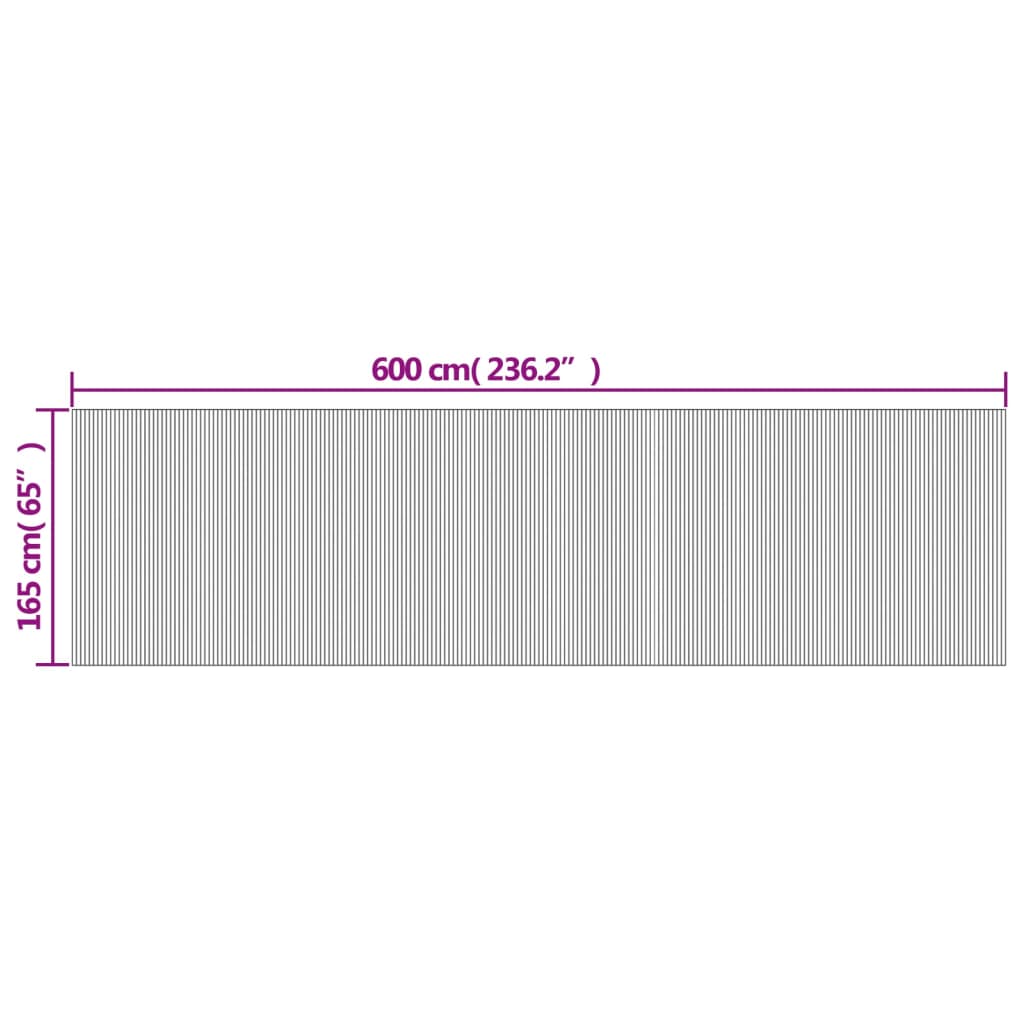 vidaXL Διαχωριστικό Δωματίου Λευκό 165 x 600 εκ. από Μπαμπού