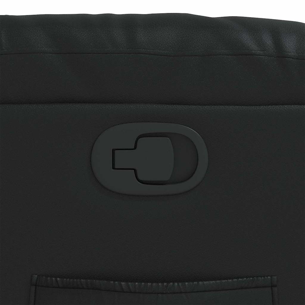 vidaXL Πολυθρόνα Ανακλινόμενη Μαύρη από Συνθετικό Δέρμα