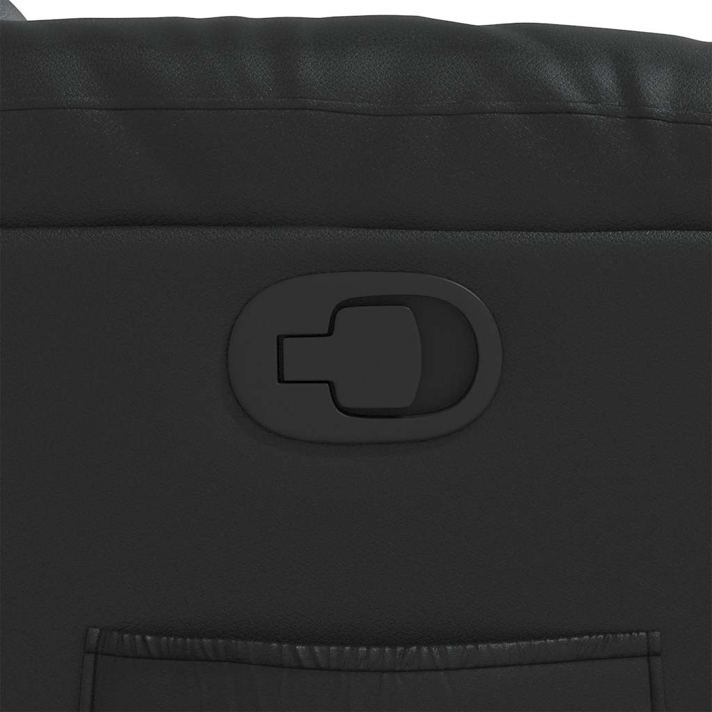 vidaXL Πολυθρόνα Ανακλινόμενη Μαύρη από Συνθετικό Δέρμα