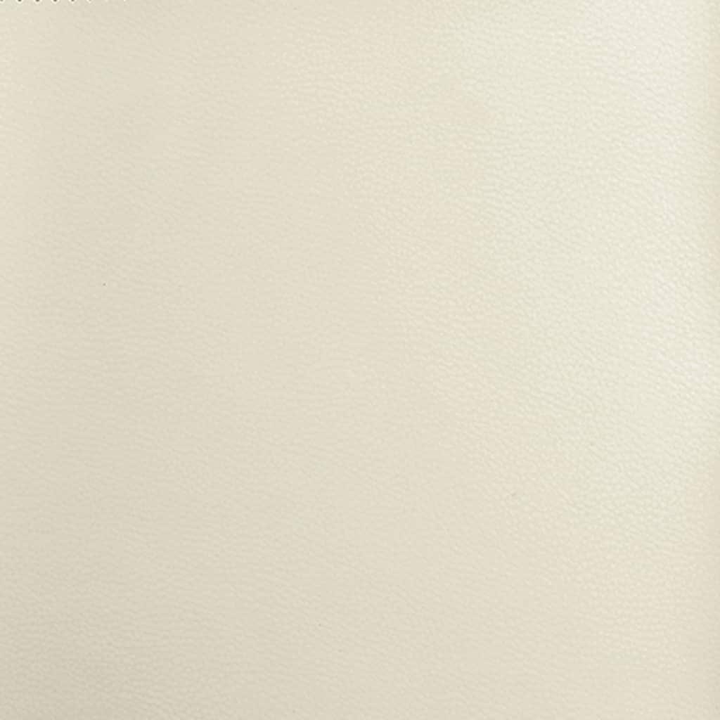 vidaXL Πολυθρόνα Μασάζ Ανακλινόμενη Κρεμ από Συνθετικό Δέρμα