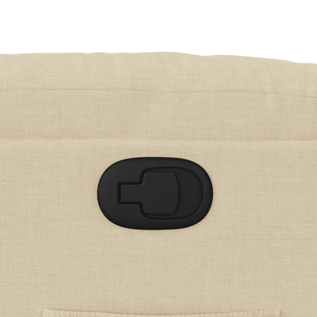 vidaXL Πολυθρόνα Ανακλινόμενη Κρεμ Υφασμάτινη