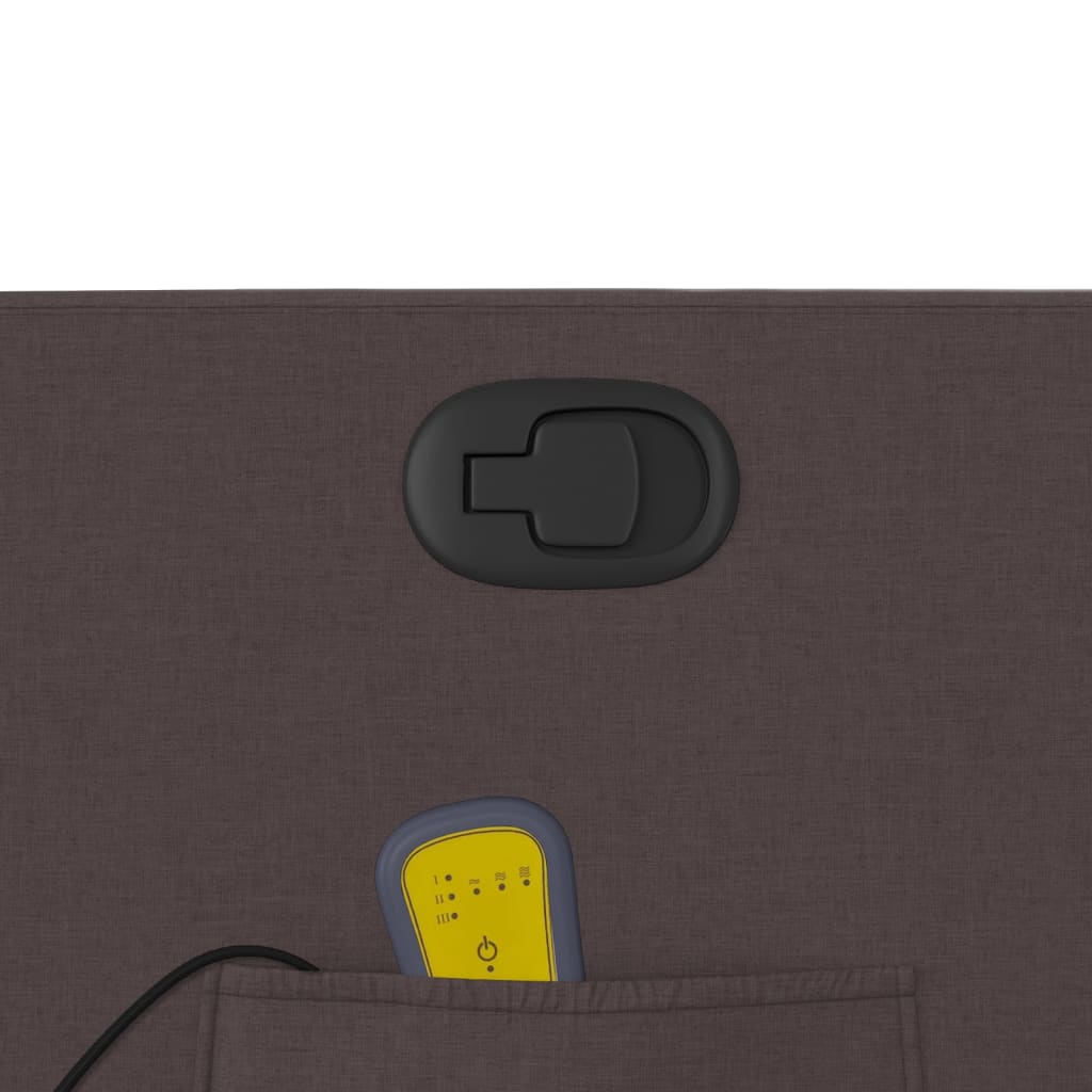 vidaXL Πολυθρόνα Μασάζ Ανακλινόμενη Σκούρο Καφέ Υφασμάτινη