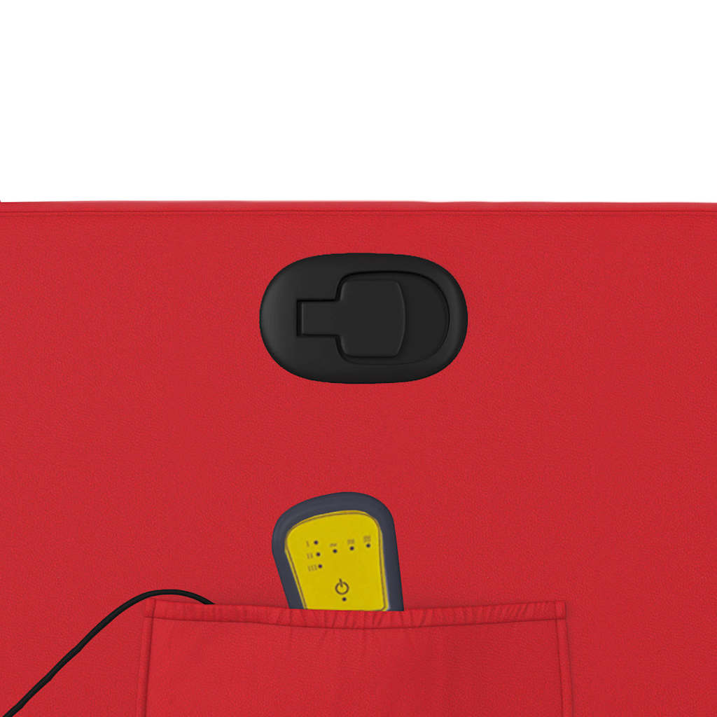 vidaXL Πολυθρόνα Μασάζ Ανακλινόμενη Κόκκινη από Συνθετικό Δέρμα