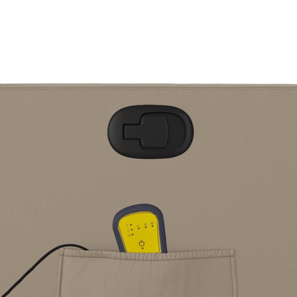 vidaXL Πολυθρόνα Μασάζ Ανακλινόμενη Καπουτσίνο από Συνθετικό Δέρμα