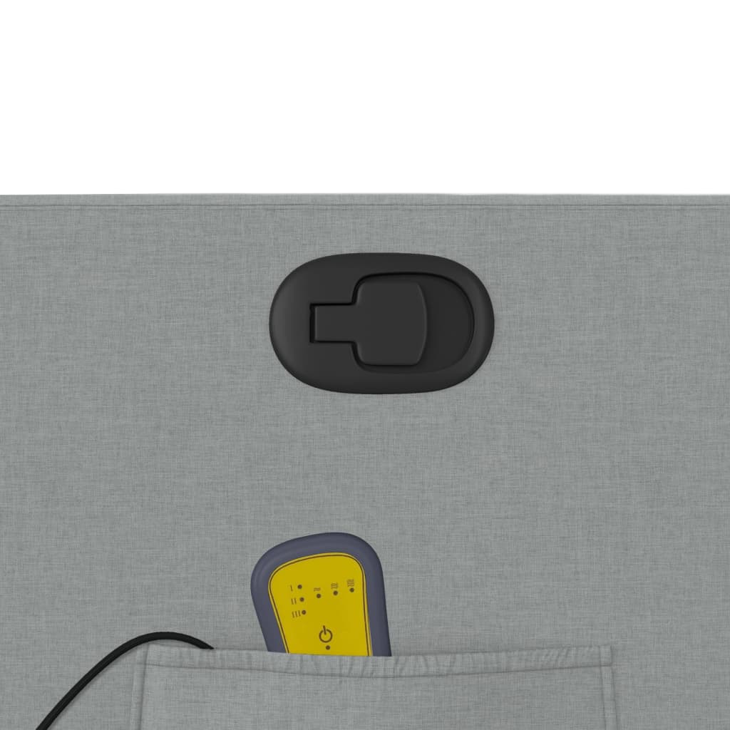 vidaXL Πολυθρόνα Μασάζ Ανακλινόμενη Ανοιχτό Γκρι Υφασμάτινη