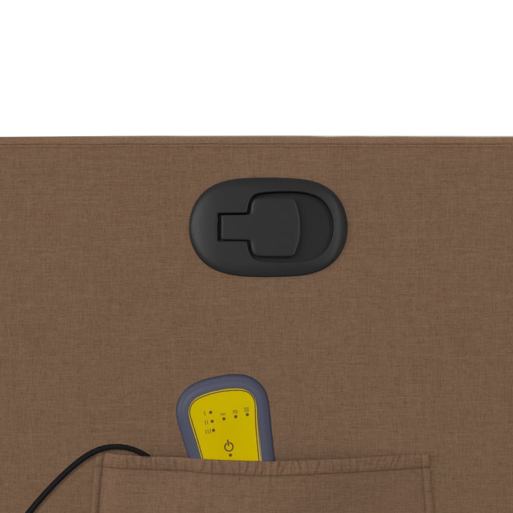 vidaXL Πολυθρόνα Μασάζ Ανακλινόμενη Καφέ Υφασμάτινη