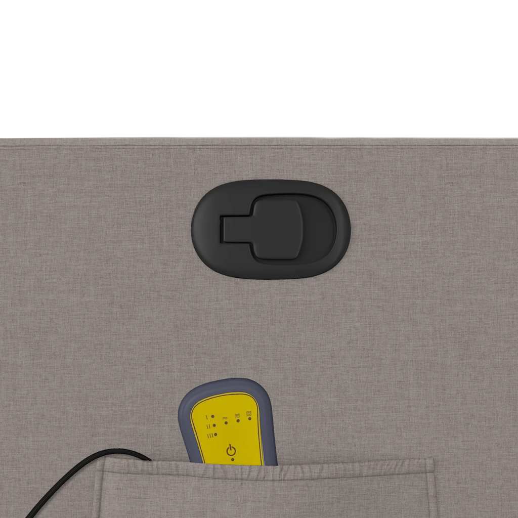 vidaXL Πολυθρόνα Μασάζ Ανακλινόμενη Taupe Υφασμάτινη