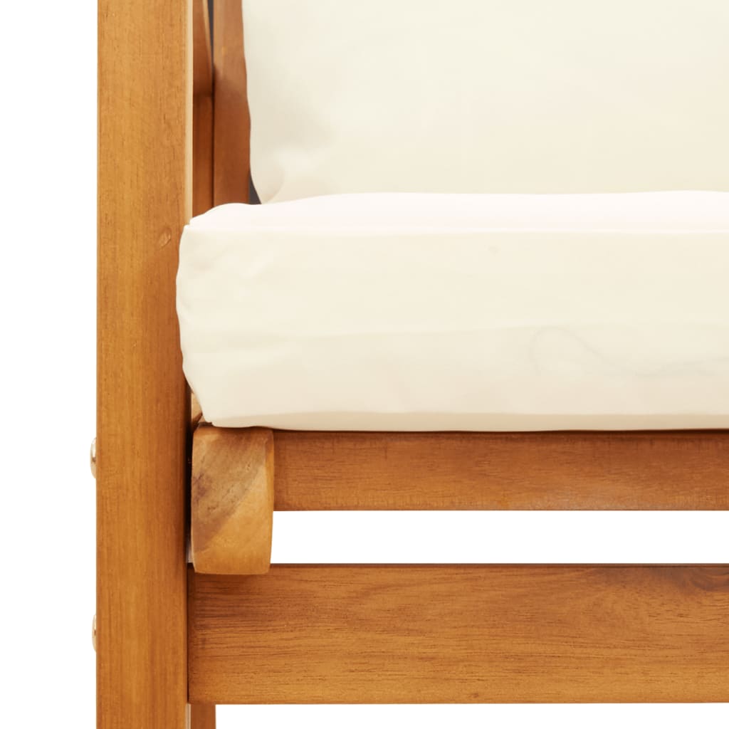 vidaXL Πολυθρόνες Κήπου 2 τεμ. από Μασίφ Ξύλο Ακακίας με Μαξιλάρι