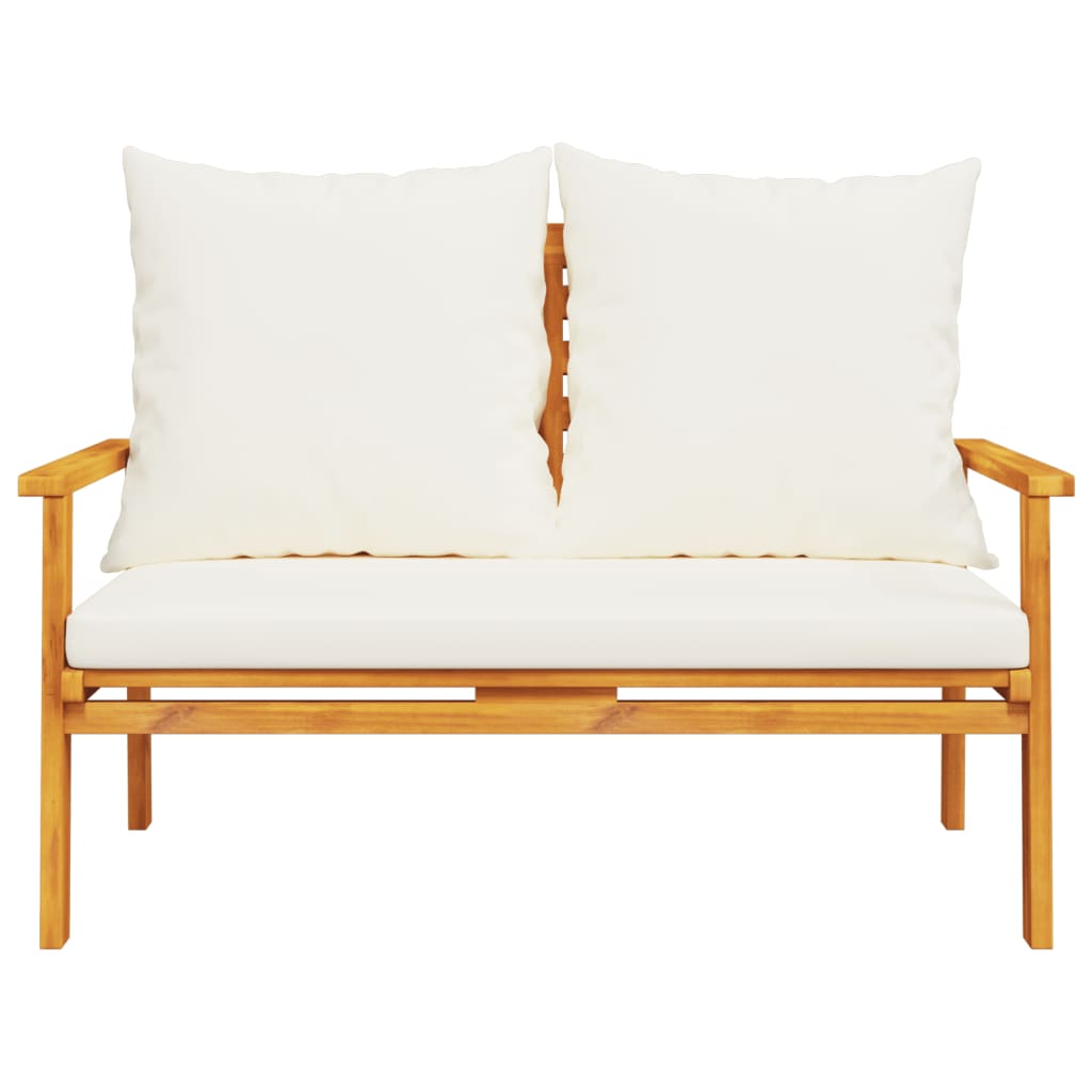 vidaXL Παγκάκι / Καναπές Κήπου 120 εκ. Μασίφ Ξύλο Ακακίας με Μαξιλάρι