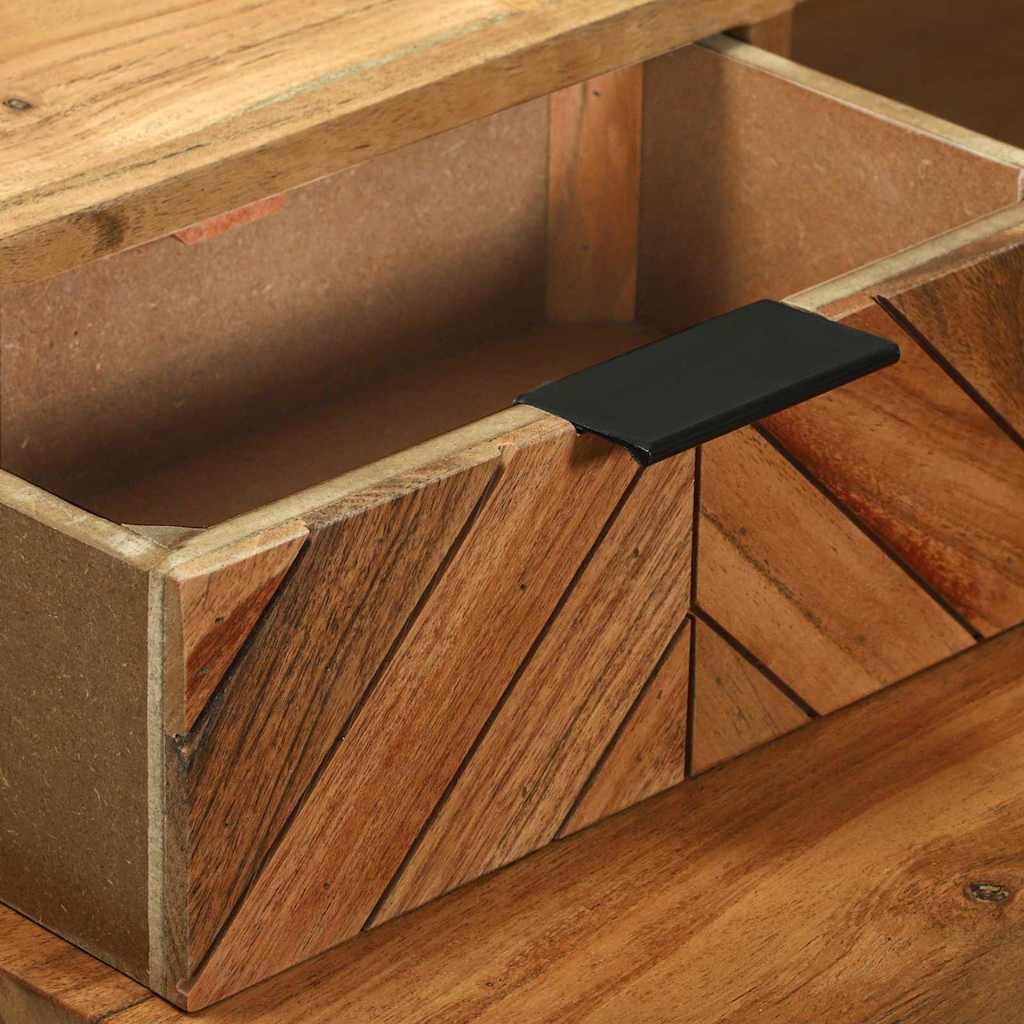 vidaXL Γραφείο με συρτάρι Καφέ 110 x 50 x 87 εκ Μασίφ ξύλο ακακίας