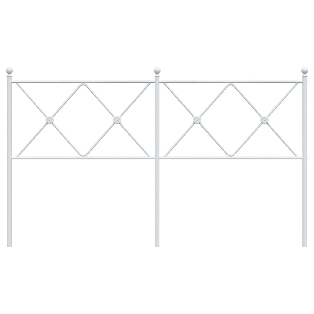 vidaXL Κεφαλάρι Λευκό 160 εκ. Μεταλλικό