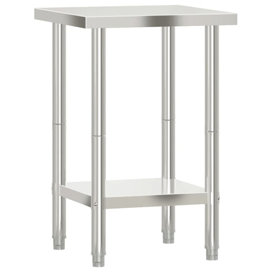 vidaXL Πάγκος Εργασίας Κουζίνας 55x55x85 εκ. από Ανοξείδωτο Ατσάλι