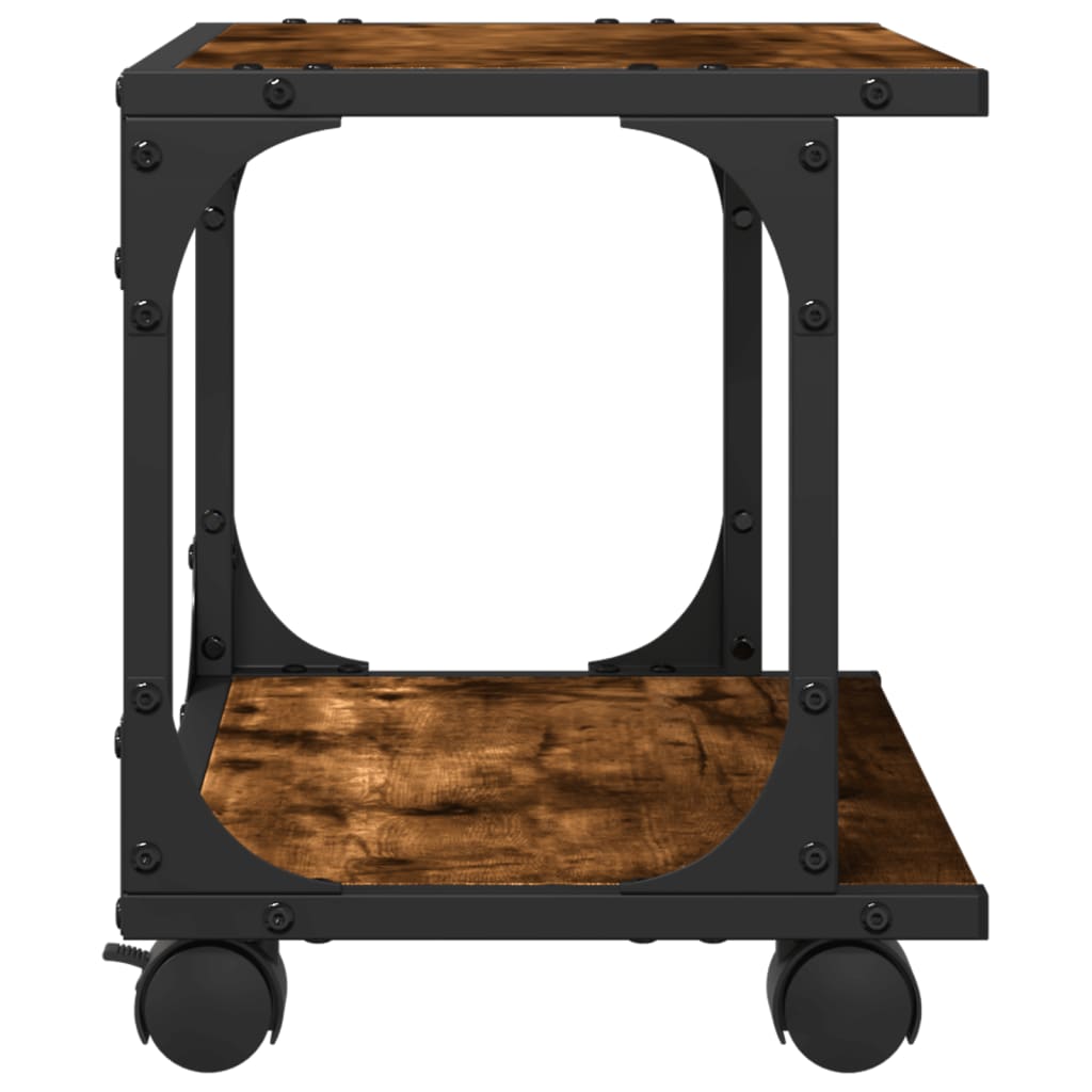 vidaXL Βάση Εκτυπωτή 2 Επιπέδων Καπνιστή Δρυς 41x28x33,5 εκ Επεξ. Ξύλο