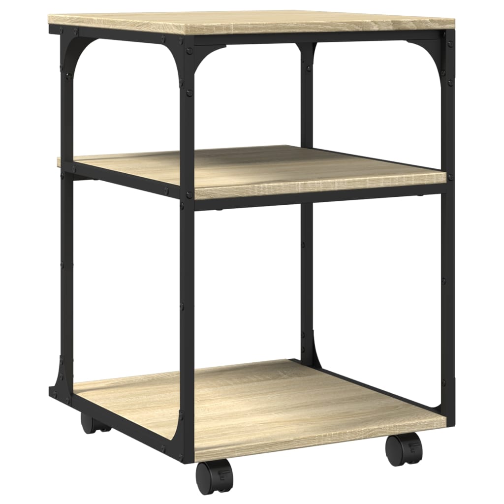 vidaXL Βάση Εκτυπωτή 3 Επιπέδων Sonoma Δρυς 43x48x64 εκ Επεξ. Ξύλο