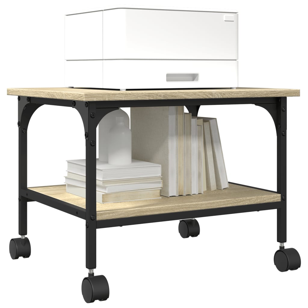 vidaXL Βάση Εκτυπωτή 2 Επιπέδων Sonoma Δρυς 50x40x38 εκ Επεξ. Ξύλο