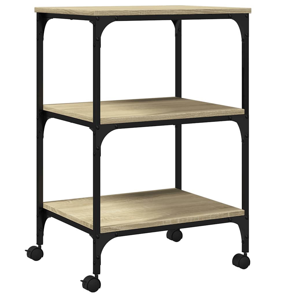 vidaXL Βάση Εκτυπωτή 3 Επιπέδων Sonoma Δρυς 50x41x75 εκ Επεξ. Ξύλο