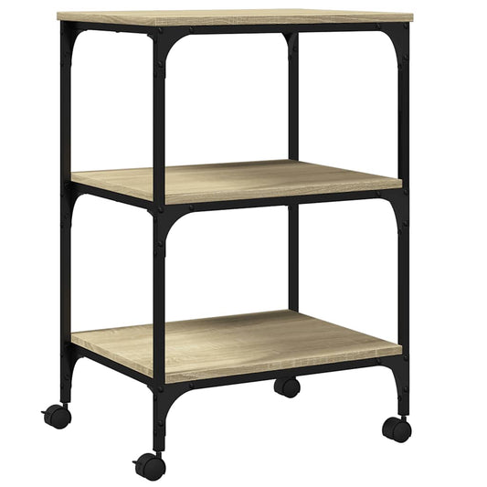 vidaXL Βάση Εκτυπωτή 3 Επιπέδων Sonoma Δρυς 50x41x75 εκ Επεξ. Ξύλο