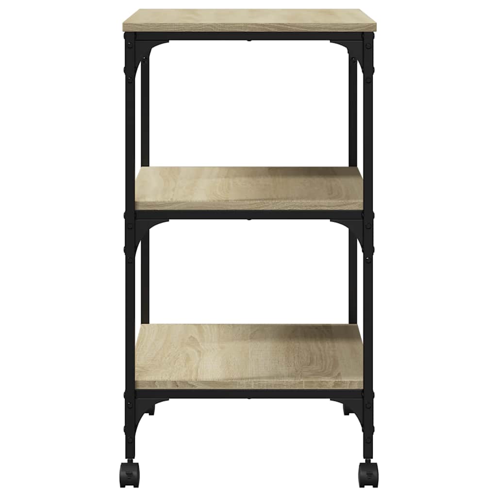 vidaXL Βάση Εκτυπωτή 3 Επιπέδων Sonoma Δρυς 50x41x75 εκ Επεξ. Ξύλο