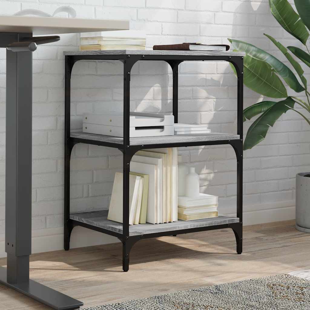 vidaXL Βάση Εκτυπωτή 3 Επιπέδων Γκρι Sonoma 50x41x75 εκ Επεξ. Ξύλο